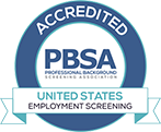 Professional Background Screening Association accreditation badge